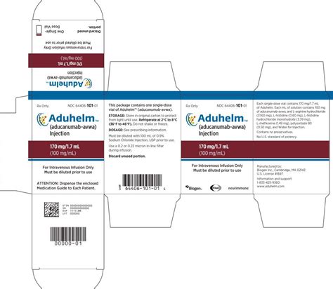 Aduhelm - FDA prescribing information, side effects and uses