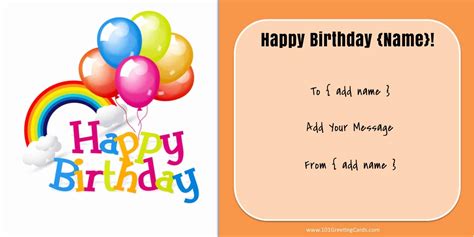 birthday card maker online free printable cards design templates - free ...