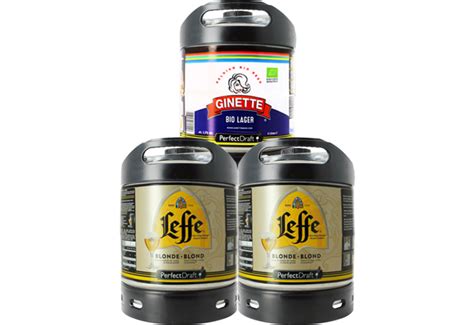 PerfectDraft 6l Keg Mix Pack 2 Leffe Blonde 1 Ginette Lager Bio | Buy Draft Beer Kegs online