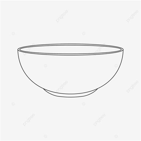 Linear Style Vector Hd Images, Empty Bowl Icon In Linear Style, Line ...