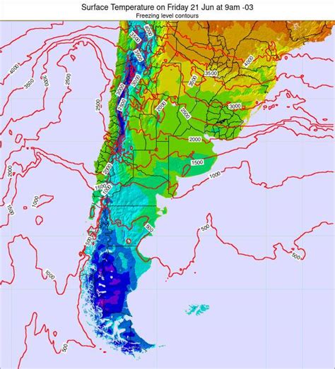 Uruguay Surface Temperature on Wednesday 26 May at 9am ART