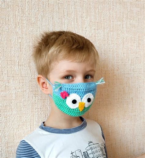 CROCHET FACE mask pattern PDF Reusable children face mask | Etsy in ...