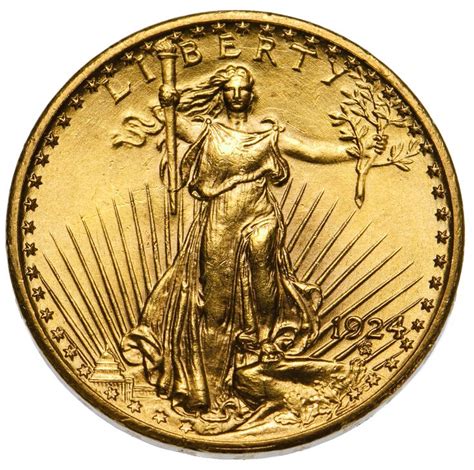 1924 $20 Gold Unc. | Gold coins for sale, Gold coins, Eagle coin