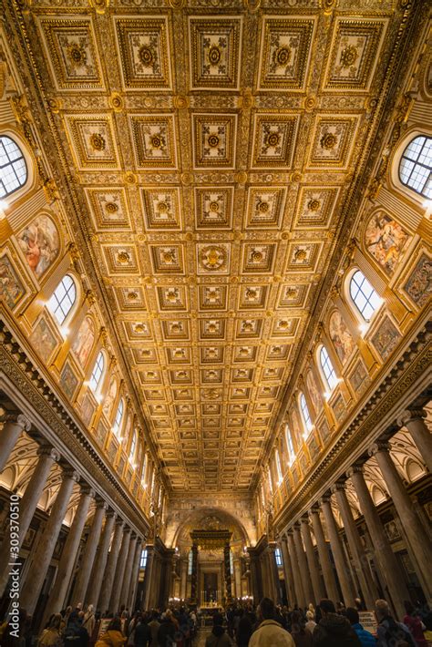 ROME - 15-November, 2019: Inside the St Peter's Basilica or San Pietro ...