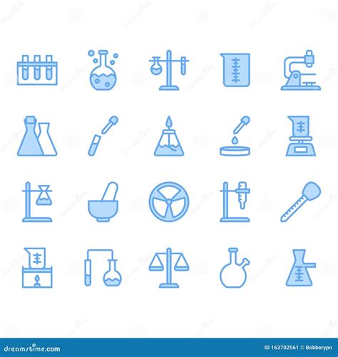 Science and Laboratory Equipment Icon and Symbol Set Stock Vector ...