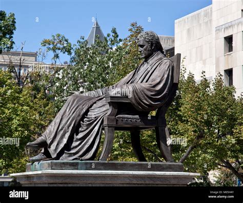 Statue of John Marshall, at the John Marshall Memorial Park, NW ...