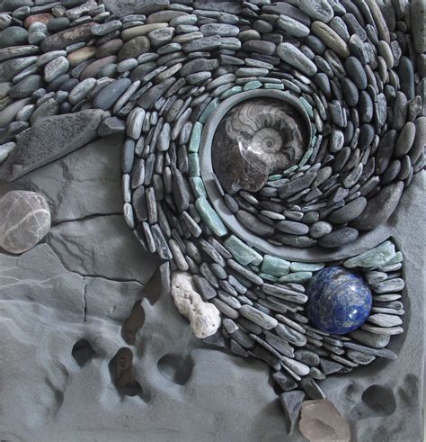 Ephemeral Ground - Natural stone mosaic with Lapis Lazuli and ...