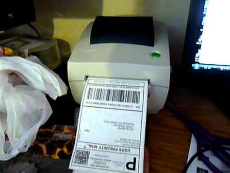 Zebra LP2844 printer ebay USPS label print test - YouTube
