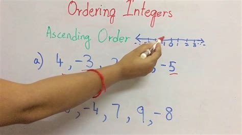 Ordering Integers in Ascending Order - YouTube