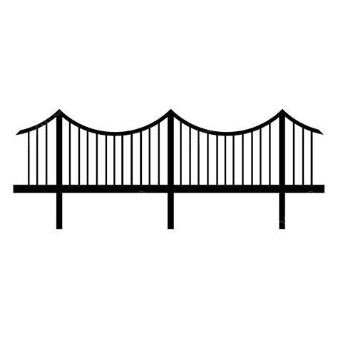 Bridge Icon Vector Silhouette, Bridge, Icon, Silhouette PNG and Vector with Transparent ...