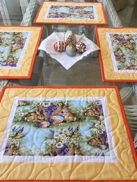 Easter Placemats Quilted Placemats Mats for Easter Spring | Etsy | Easter placemats, Place mats ...