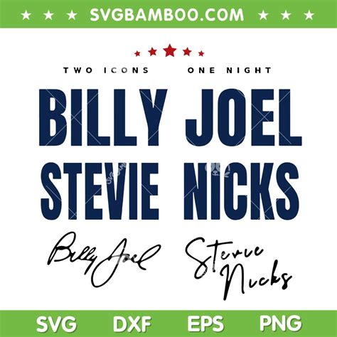 Signature Billy Joel Stevie Nicks Tour SVG