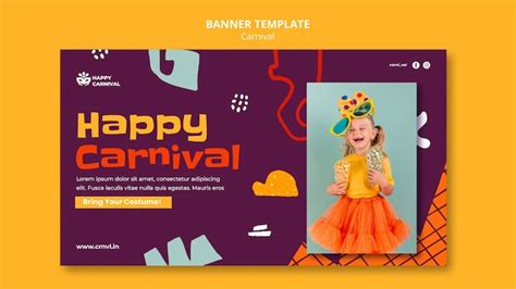 Free PSD | Carnival banner flat design template