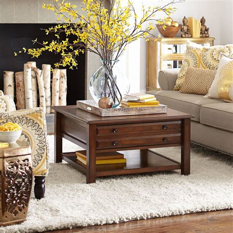 Living Room Square Coffee Table Decor Ideas