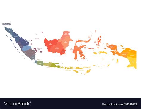 Indonesia political map of administrative Vector Image