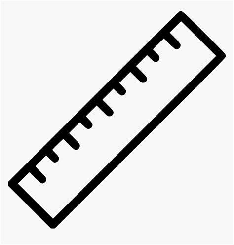 Scale Ruler Png - Ruler Clipart Black And White, Transparent Png - kindpng