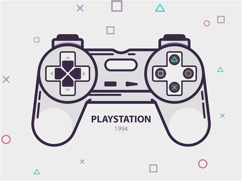 Playstation 1 Controller Drawing