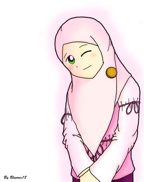 Girl in Hijab - Digital art by Bluerex18 on DeviantArt