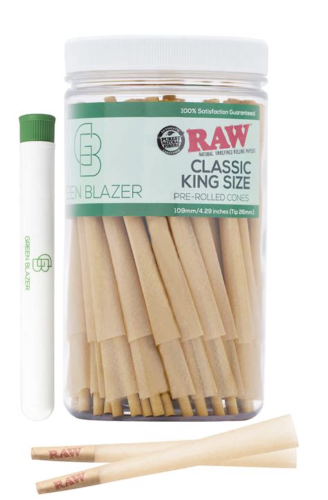 Buy RAW Cones King Size Classic: 100 Pack - Patented Slow Burning Cones ...