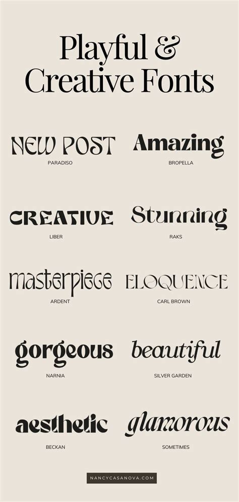 10 Eye-Catching Fonts to Enhance Your Design - NancyCasanova.com