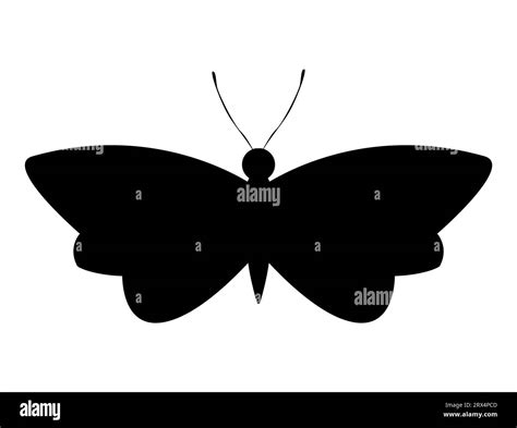 Butterfly silhouette vector art white background Stock Vector Image ...