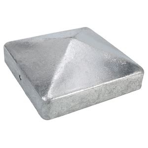 Galvanized fence post cap 100mm silver | Darlaston Builders Merchants