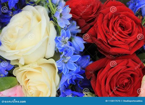 Red White and Blue Wedding Flowers Stock Image - Image of flowers ...