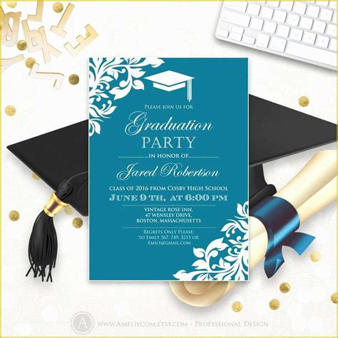 Free Graduation Announcements Templates Of 40 Free Graduation Invitation Templates Template Lab ...