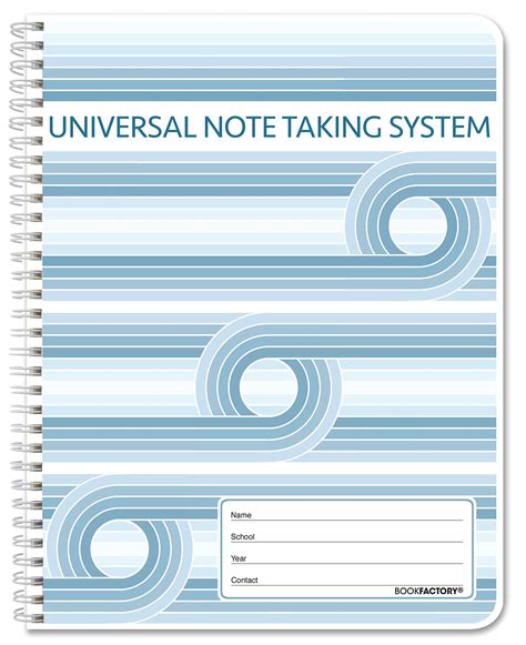 Buy BookFactory Universal Note Taking System (Cornell Notes) / NoteTaking - 120 Pages, 8 1/2" x ...