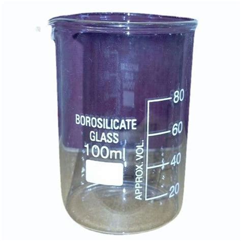 100ml Borosilicate Glass Beakers Spout, For Chemical Laboratory, Size ...