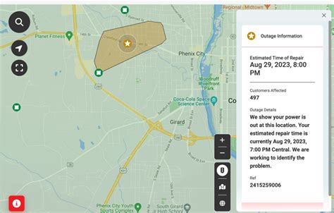 Alabama Power Outages in Phenix City and Smiths Station