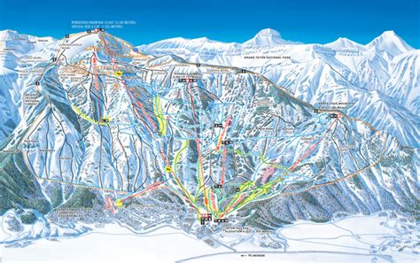 Jackson Hole Mountain Resort Ski Trail Map - Teton Village Wyoming United States • mappery