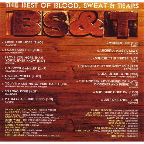 The Best Of Blood, Sweat & Tears - Blood, Sweat And Tears mp3 buy, full ...