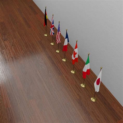 Premium Photo | Flags of g7 countries all official national flags of g7 ...