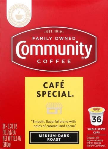 Community Coffee® Cafe Special® Medium-Dark Roast K-Cup Coffee Pods, 36 ct - Smith’s Food and Drug