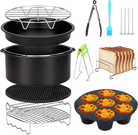 8 Inch Accessoires De Friteuse 10 Pièces Pour Gowise Phillips Cozyna Airfryer XL 3.8QT-5.8QT ...