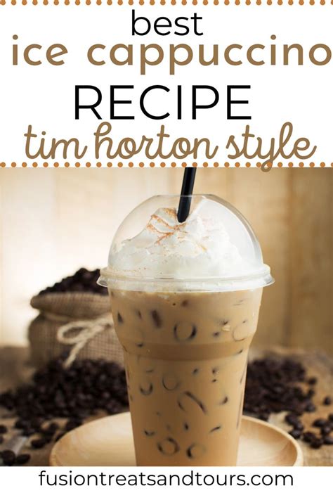 Try this homemade ice cappuccino recipe just like Tim Hortons style. It ...