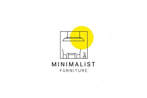 Premium Vector | Minimalist furniture logo design template