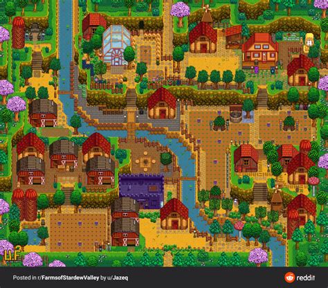 Hill-top Farm - I did this a year ago, My Hill top layout. | Stardew Valley Forums