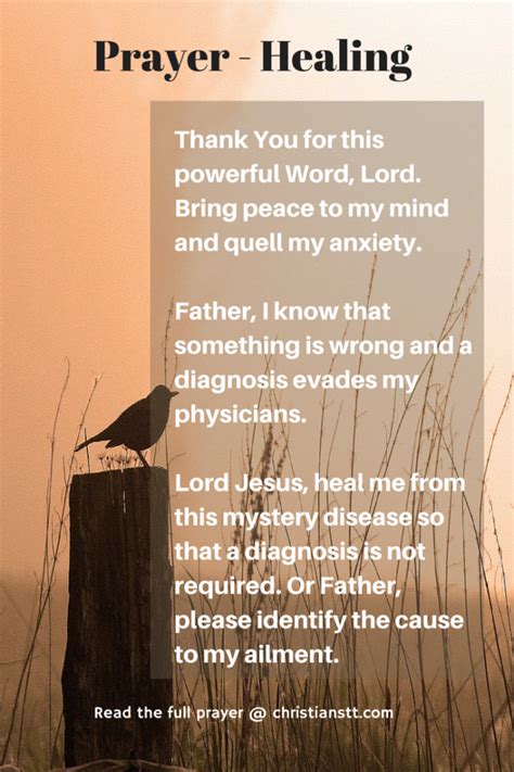 Prayer for healing | POWER OF PRAYER | Pinterest | Faith, Bible and Healing prayer