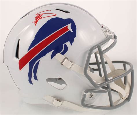 Stefon Diggs Signed Bills Full-Size Speed Helmet (Beckett COA) | Pristine Auction