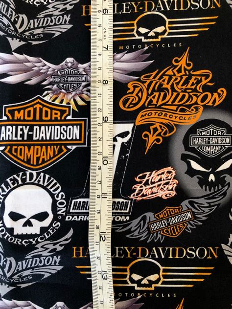 Harley Davidson Cotton Fabric - Etsy