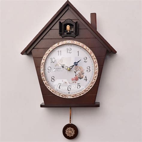 Cuckoo Pendulum Wall Clock Decorative Wooden Living Room Large