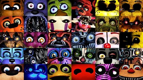 All FNAF Jumpscares in 6 Minutes! (2014-2019) | FNAF 1, 2, 3, 4, SL, PS ...