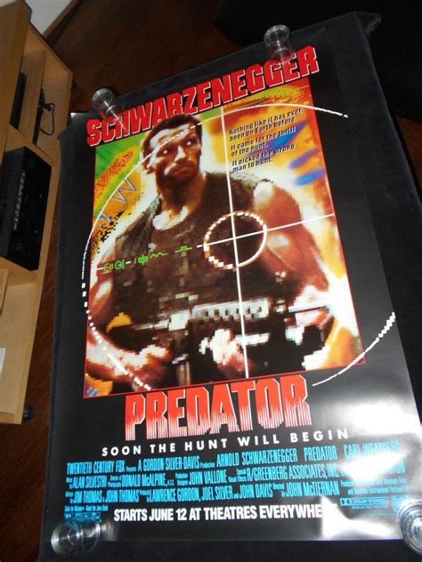 Predator Arnold Schwarzenegger Sci Fi Horror Original Rolled One Sheet ...