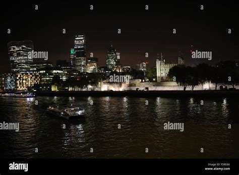 London Skyline at night Stock Photo - Alamy