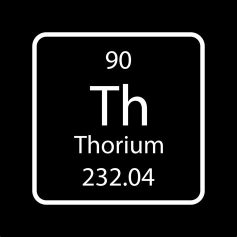 Thorium symbol. Chemical element of the periodic table. Vector ...