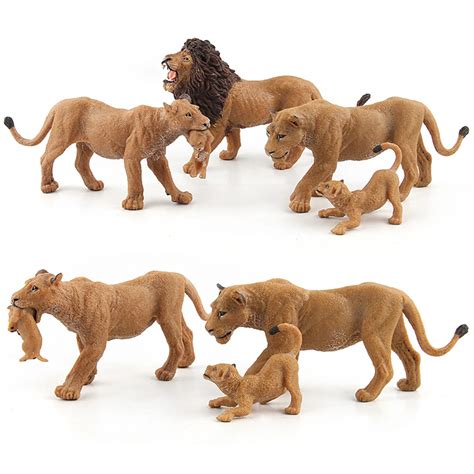 Realistic Lion Figure Family Lions Action Toy Figures With King Lion ...