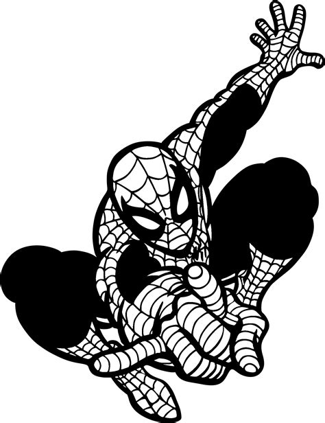 Download HD Spider Man Logo Png Transparent Svg Vector Freebie - Spiderman Black And White ...