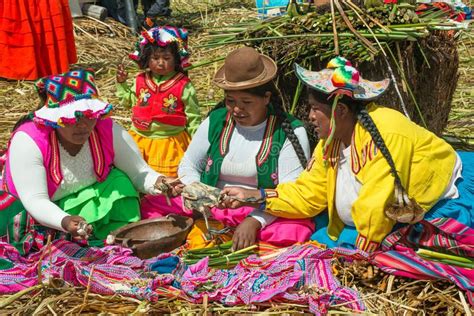 Uros People, Floating Island, Peru. Uros people who live on the ...